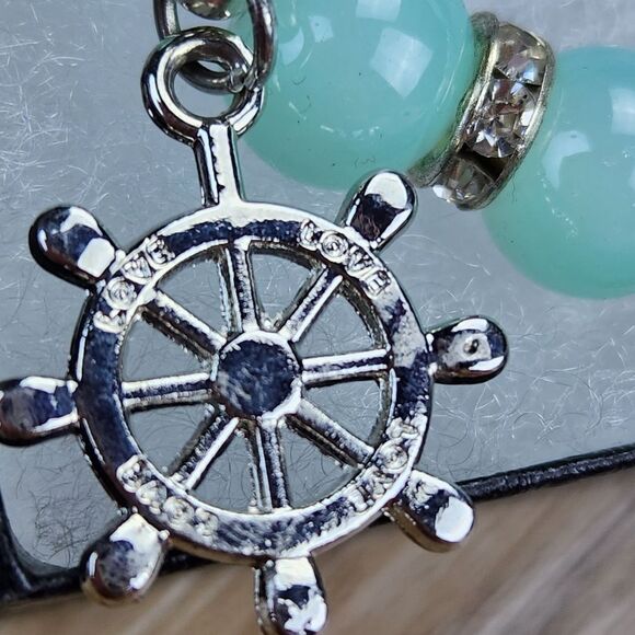 🔹️NWOT Aqua Bead & Nautical Charms Bracelet - Picture 8 of 14